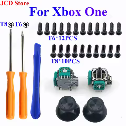 9 in 1 Joystick Replacement Kits for Xbox Series X/S Xbox One Controller with T6/T8 Screwdriver 3D A