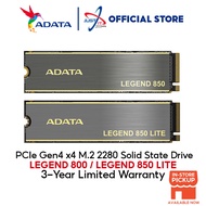 ADATA LEGEND 800 / LEGEND 850 LITE PCIe Gen4 X4 NVME SSD - (500GB / 1TB / 2TB) (*PS5 Compatible)