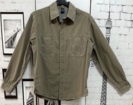 B. U. M. EQUIPMENT 灰咖色100%COTTON休閒款設計長袖休閒襯衫