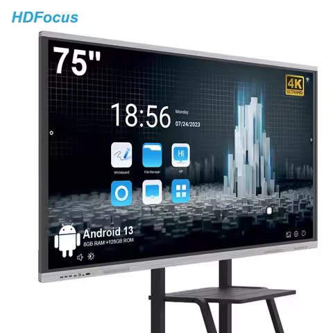 75 Inch 4K Hd Smart Interactive Screen Digital Board 20 Points Multi-Touch Meeting Room Education In