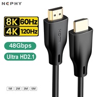 HDMI 2.1 Cable For TV Laptop PC PS4 PS5 Switch Ultra High Speed 8K 60HZ 4K 120HZ 2K 144HZ HD HDR HDCP 1M 2M 3M 5M 1 2 3 5 Meters Long Cord