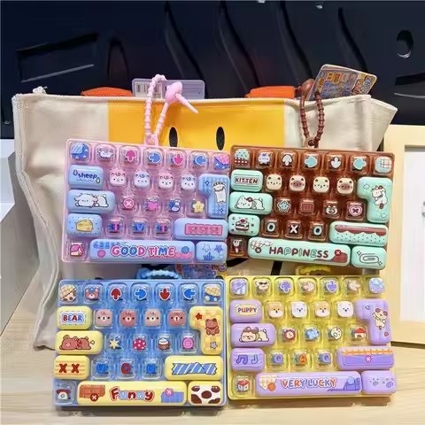 Cute Mini Children Decompression Key Chain, 26 Key Small Action Mini Pendant Toys, Package Pendant D