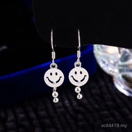 Tassel Ear Hook New Style Sterling Silver Pure Silver Trendy Summer Short Smiley Face S999 Tremella 