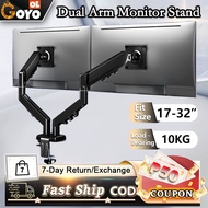 Dual Monitor Mount Full Adjustable Monitor Stand with C Clamp For 17-32 Inch Monitor - Goyo