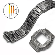 For G-5600 DW5600 GWB5600 5035 DW5000 Set Metal Bezel Watchband 316 Stainless Steel Case Strap With 