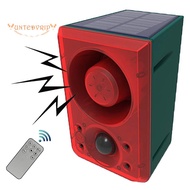 🔥Outdoor Solar Motion Sensor Alarm with Remote Control, 130Db Sound Light Alarm Siren Sound Alarm Se