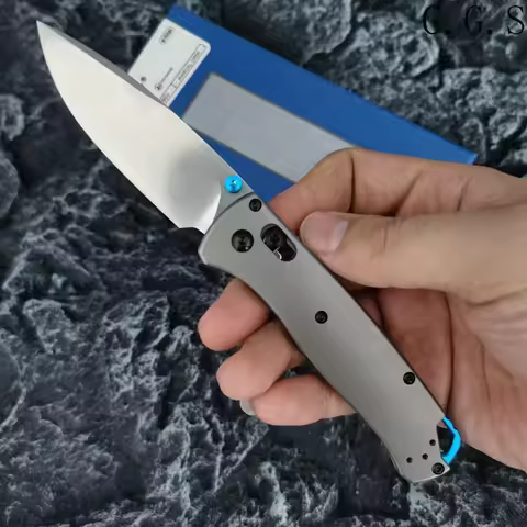 BM 535 TC4 Bugout AXIS Folding Knife D2 Blade TC4 Titanium Alloy Handle Outdoor Hunting Camping Kniv