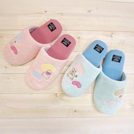 日本 San-X Rilakkuma 鬆弛熊 淺粉紅藍色棉質 家居 拖鞋