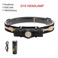 Đèn pin đèn đội đầu màu trắng cỡ nhỏ đèn pha LED Wurkkos D10 1100lm sạc USB Đèn pha pin 18650 săn bắ