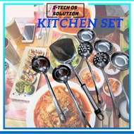 I-Tech 9 PCS KITCHEN COOKING TOOLS SET STAINLESS STEEL Utensil Set Kitchen Utensil Cookware Set