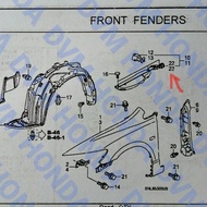 Original Civic Fd Right Front Fender Garnish Accessories