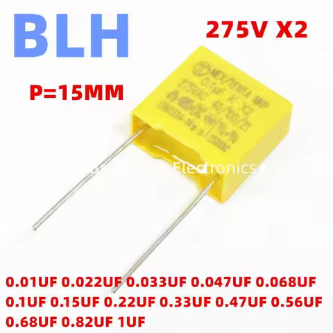 10PCS Safety capacitor X2 15MM 275VAC 275V P15 0.1UF 104K 0.15UF 154K 0.22UF 224K 0.33UF 334K 0.47UF