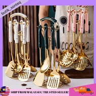 Nordic 7pcs Cooking Utensil Stainless Steel Ceramic Handle/Perkakas/Senduk Memasak Tahan Karat