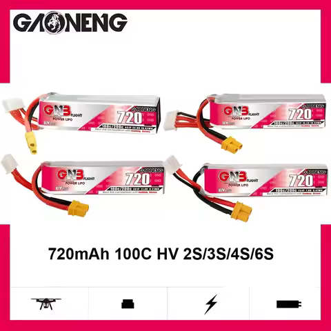 GAONENG GNB 720mAh 100C 2S 7.6V 3S 11.4V 4S 15.2V 6S 22.8V HV Lipo Battery With XT30 Connector For F