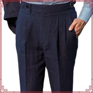 【Available】Vintage Gurkha Pants Men England Style High Waist Smart Casual Straight Trousers  Winter 