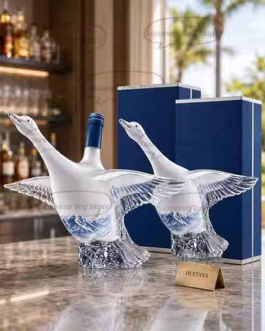 2026 New 30th Anniversary 3D Sculpted Vodka Bottle,Vodka Goose Glass Whiskey Bottle,Transparent Liqu