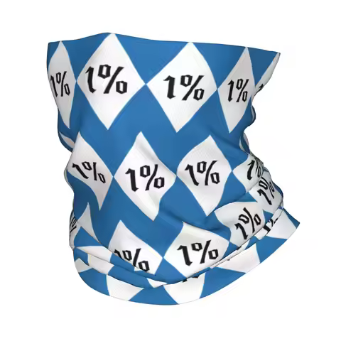 Custom 1% Logo Bandana Neck Gaiter for Hiking Running Men Women Wrap Scarf Percent Headband Warmer
