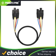 Phenyx Pro 4 Channel XLR Cables, w/ 100% 24AWG OFC Copper &amp; Color Codes, for Wireless Microphone Systems, IEM, Mixer (3ft)