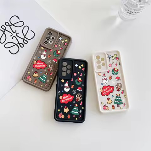 Cute Christmas Case For Samsung Galaxy M54 F06 M16 M15 M34 M23 M31 M51 A22 M30S M20 M11 A31 A51 A71 