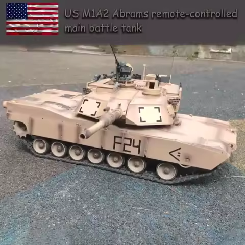 Heng Long 1/16 TK7.0 Customize 3918 USA M1A2 Abrams RC Tank 360° Turret Barrel Recoil BB Shooting TH