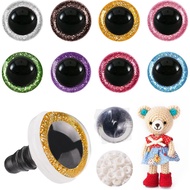 MUCUNNIA 2pcs 50mm Safety Eyes for Amigurumi Glitter Plastic Safety Eyes for Crochet with Washers Cr
