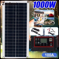 【In stock】1000 Watts Solar Panel Kit 100A 12V Battery Charger with Controller Caravan Boat XOAJ