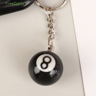 [TreeGolds] Creative Billiard Pool Keychain Table Ball Key Ring Lucky Black No.8 Key Chain [Preferred]