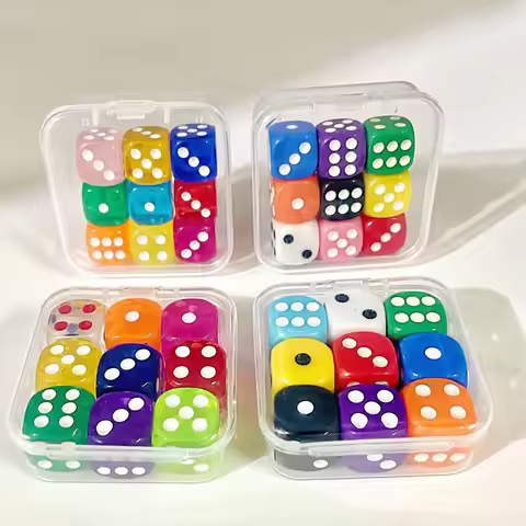 Classic 9PCS Dice in a Box Flip Numbers Board Games Accessories Family, Classroom, Home & Bar Entert