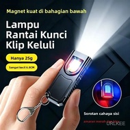 0【2026 Upgraded】Mini emergency flashlight keychain can be worn on the waist, can be charged via USB 