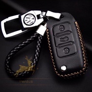 VW car volkswagen Leather key case Remote Car Key Leather Case Cover