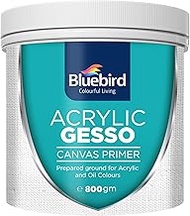 BLUEBIRD Heavy Gesso Primer for Acrylic Painting, 28.2 Oz / 513ML Full Tub, Gesso Surface Prep Mediu