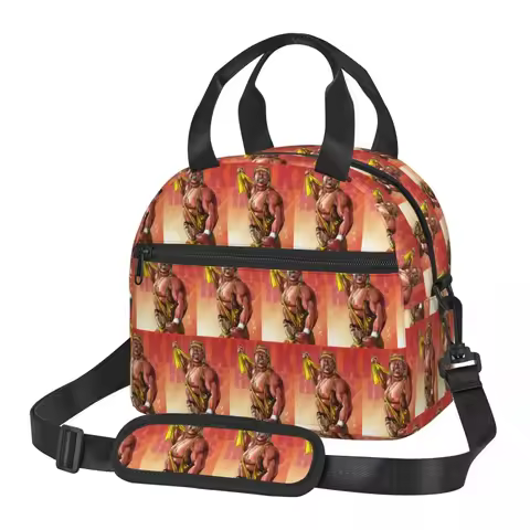 Hulk Hogan Hulkamania Insulated Lunch Bag for School Picnic Storage Food Boxes Portable Cooler Therm
