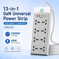 LDNIO SC4 13-in-1 GaN Universal Power Strip 2500W, 8 AC Outlets + 5 USB Ports, 65W Fast Charging, 2M