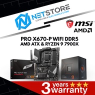 PWP MSI PRO X670-P WIFI DDR5 ATX & AMD RYZEN 9 7900X PROCESSOR