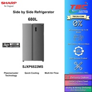 SHARP SJXP6822MS / SJXP6822GK 680L Side By Side Inverter Fridge Plasmacluster