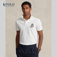 Polo Ralph Lauren เสื้อโปโลผู้ชาย Custom Slim Fit Polo Bear Polo Shirt รุ่น MNPOKNI1N822607 สีขาว