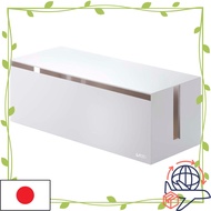 【Direct From Japan】Yamazaki Jitsugyo Cable Box Web L White Approx. W40 x D15.5 x H14.5cm Power Tap C
