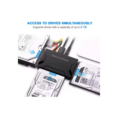 New Universal SATA/IDE to USB 3.0 Adapter Hard Drive Reader for 2.5' 3.5'' Inch External HDD/SSD Com