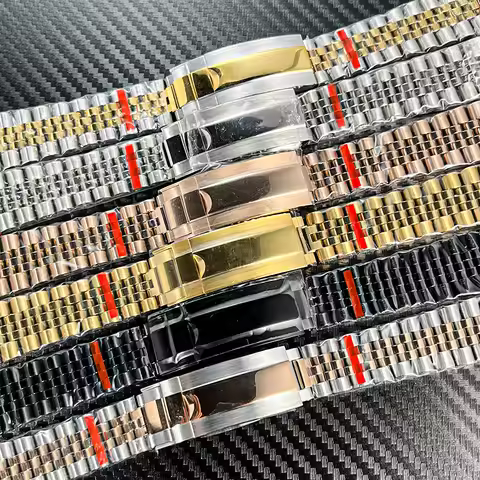 904L Solid Stainless Steel Watch Strap with NH35 20mm Brushed Polished Oyster Jubilee Presidential B