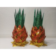 黄金旺來（橙黃梨）10寸高  一对 Joss Paper Pineapple