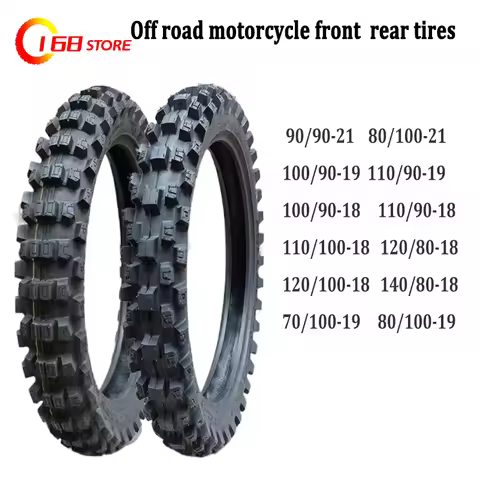 80/100-21 or 110/90-18 Tyre + Tube Motorcycle Rubber Tire & Inner Pit Dirt Bike For Honda CRF250R YZ