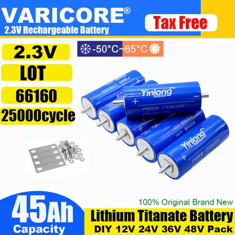 2.3V 45Ah Battery LTO 66160 Original Yinlong 10C DIY 12V 24V 36V Low Temperature Resistant Lithium T