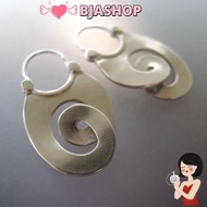 BJASHOP Silver Big Hoop Earrings, Alloy Irregular Hoop Earrings, Fashion Silvery Retro Fashion Earri