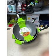 KANGAROO KG922 stir-fry pan, stone-grained aluminum, non-stick, magnetic bottom Size 28,30,32 cm