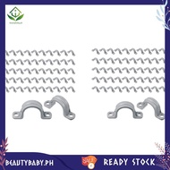 [beautybaby.ph] PVC  with Double Hole Plastic Conduit with  Clamp Conduit Clamp U PVC Clip 2 Hole (5