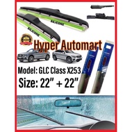1Pair Mercedes-Benz GLC Class X253 2015-2020 200 250 Soft Silicone Mugen 3S Wiper Blade 22"Inch+22"I