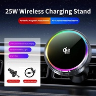 [Ready Stock] 25W Car Wireless Charger Universal Fast Charging Station Air Vent Phone Holder Stand f