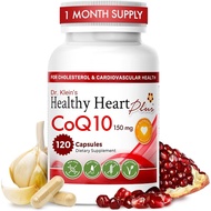 Healthy Heart Plus Cardiovascular Supplement - Coenzyme Q10 150mg, Nattokinase, Pomegranate Extract 