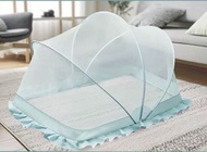 桃園可面交嬰兒蚊帳罩可折疊全罩式寶寶新生兒童床上小熊綠色防蚊罩夏天通用ikea嬰兒床可用