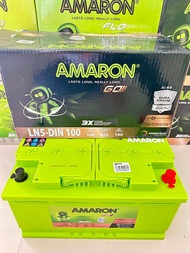 แบตเตอรี่รุ่นใหม่อมารอนamaronรุ่นGoขั้วจมLn5-100แอมป์ขนาดยาว35cmกว้าง17.5cmสูง19cm